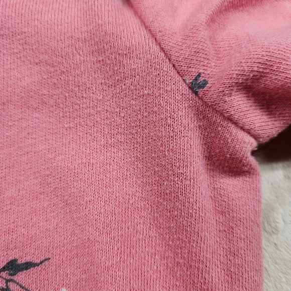 Lucky Brand Floral Pink Sweatshirt Lightweight Size L - Picture 7 of 7
